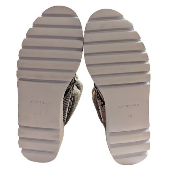 Aerosoles Alden Leather Snake Print Wedge Heel Ankle Booties Size 6.5 NWOB - Picture 9 of 10